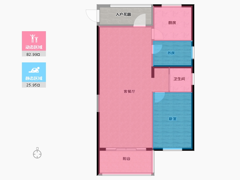 福建省-泉州市-石狮碧桂园-108.00-户型库-动静分区