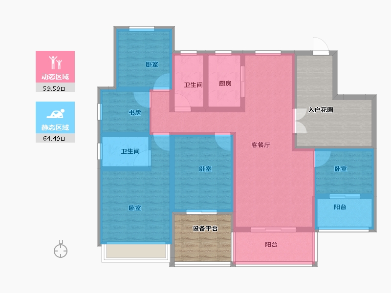 河南省-安阳市-内黄万洋品尊国际-132.01-户型库-动静分区