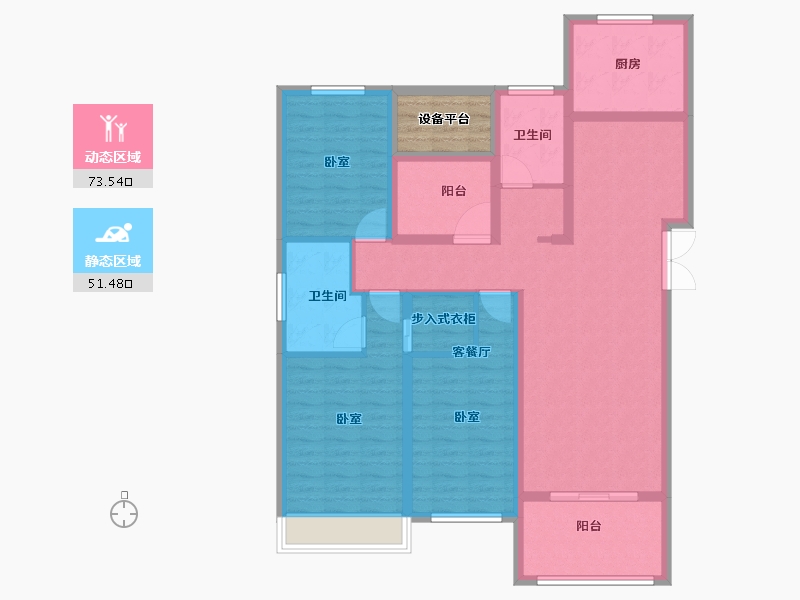 安徽省-合肥市-宝能城-115.00-户型库-动静分区