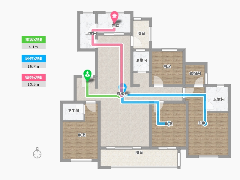 山东省-枣庄市-绿城·明月江南-136.04-户型库-动静线