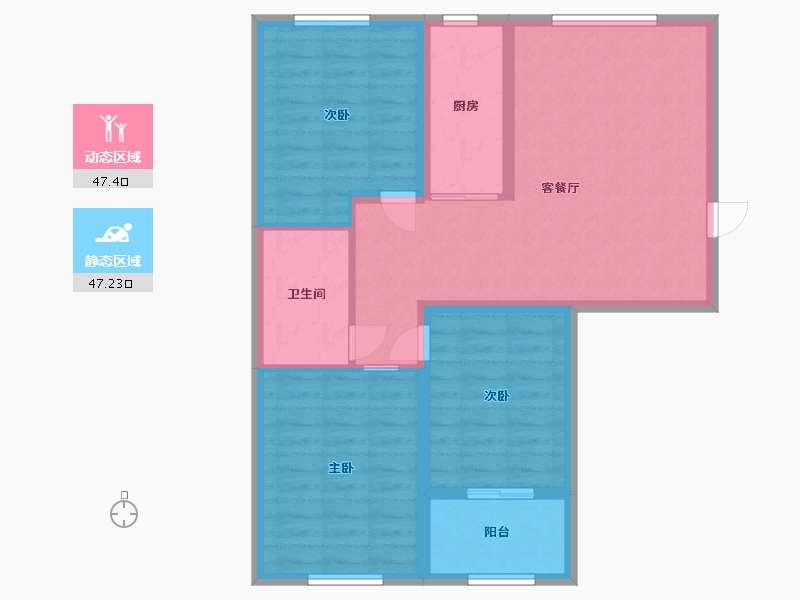 山东省-潍坊市-和佳翠园-84.80-户型库-动静分区