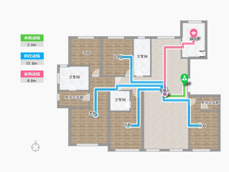 山东省-济南市-海尔绿城全运村-168.27-户型库-动静线