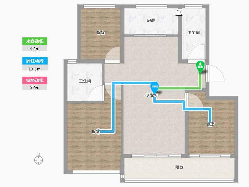 山东省-德州市-永锋绿城·百合新城诚园-106.01-户型库-动静线