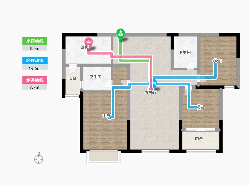 山东省-济南市-汇阳幸福城-93.00-户型库-动静线