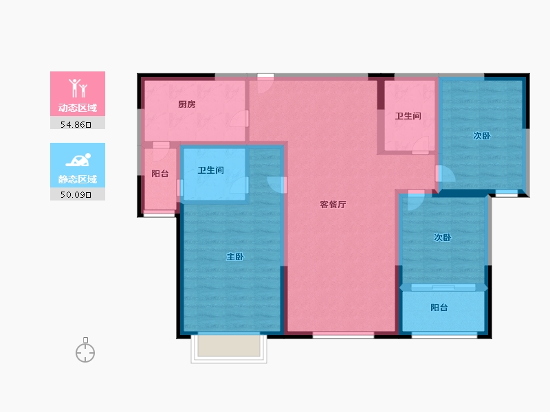 山东省-济南市-汇阳幸福城-93.00-户型库-动静分区