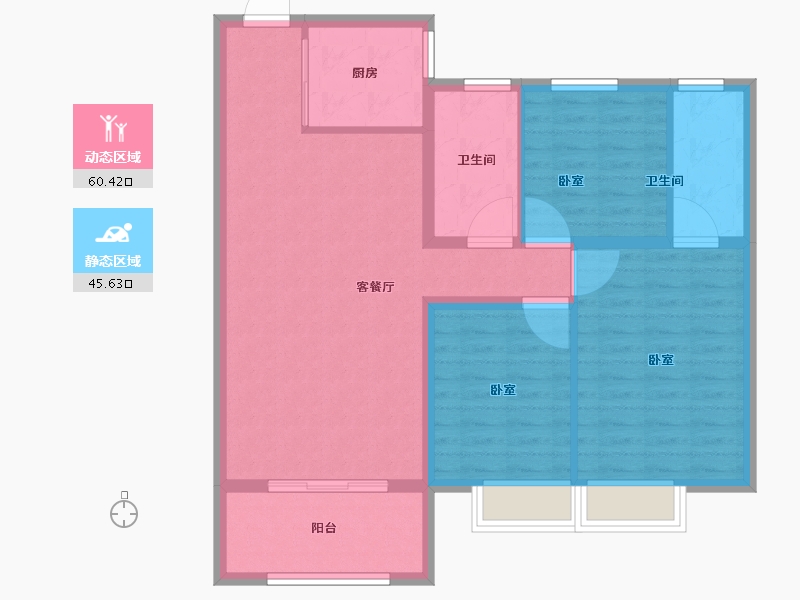 山东省-烟台市-万城华府-96.01-户型库-动静分区