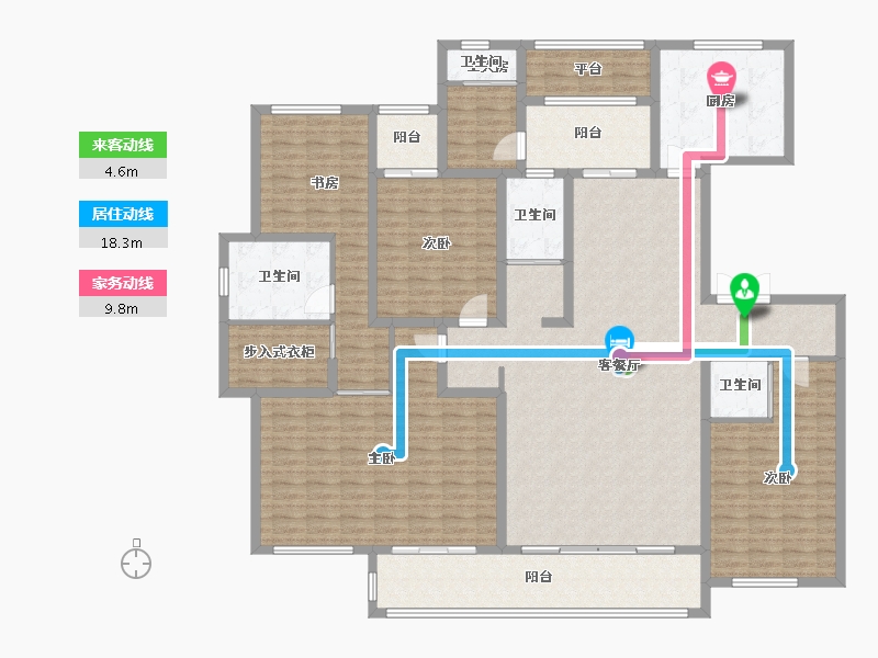 山东省-济南市-凤凰国际-203.72-户型库-动静线