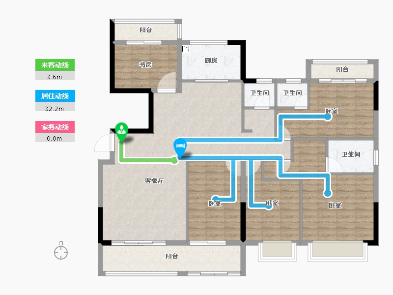 福建省-龙岩市-武平盛世鑫城-132.76-户型库-动静线