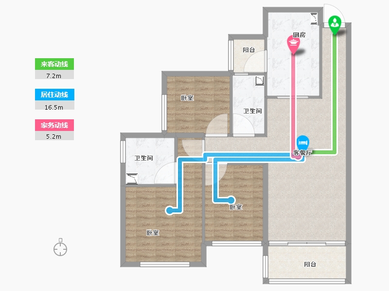 山东省-菏泽市-恒大绿洲-101.99-户型库-动静线