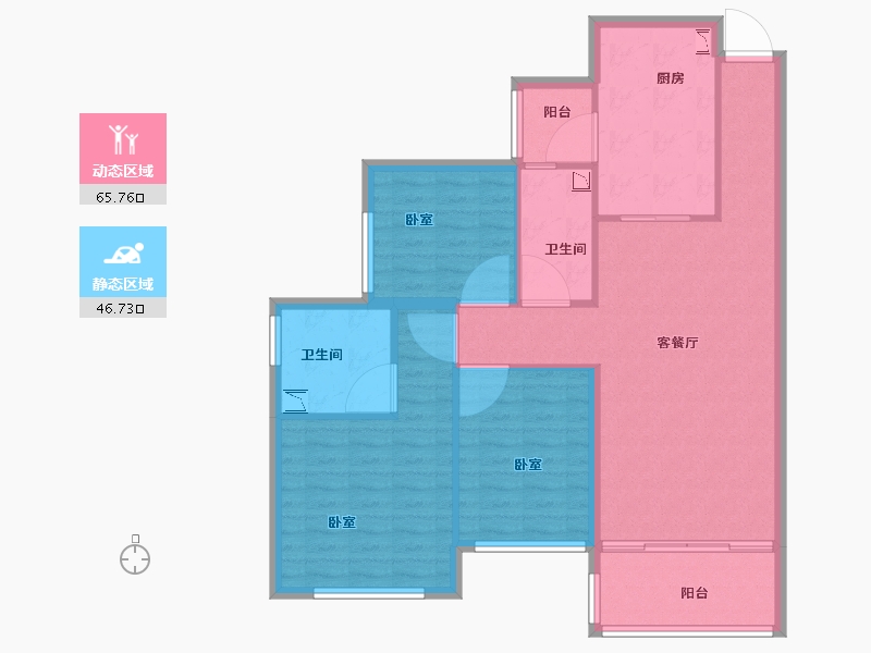 山东省-菏泽市-恒大绿洲-101.99-户型库-动静分区