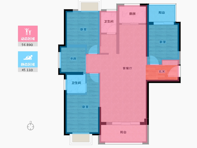 福建省-漳州市-中扬国际城-91.06-户型库-动静分区