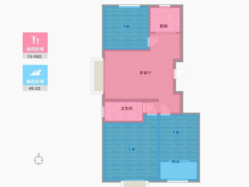 山东省-潍坊市-紫金园·世家别院-77.80-户型库-动静分区