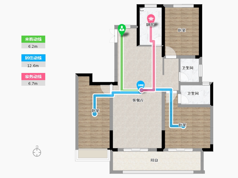 河南省-安阳市-久巢阿丽拉花园-110.00-户型库-动静线