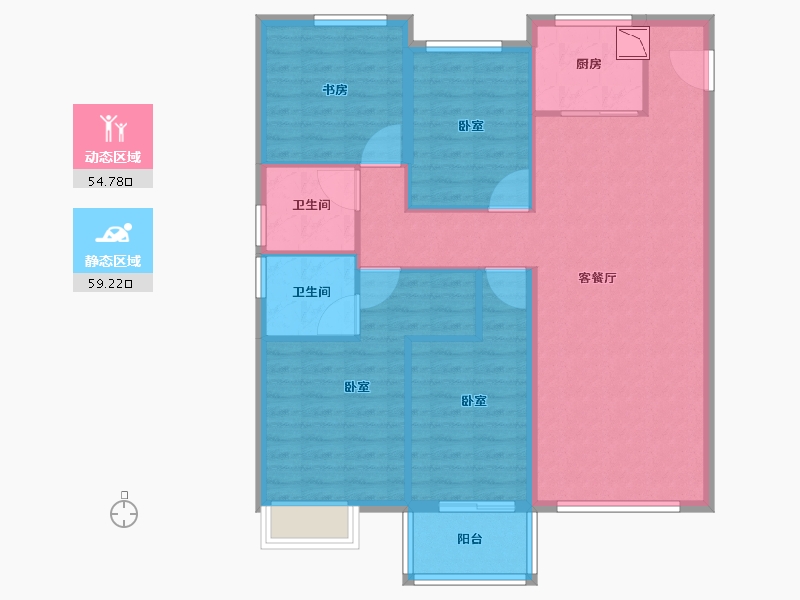 福建省-莆田市-中骏·柏景湾-103.00-户型库-动静分区