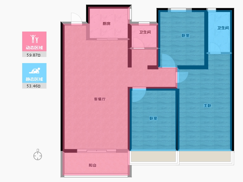 河南省-安阳市-内黄水木名门-101.50-户型库-动静分区