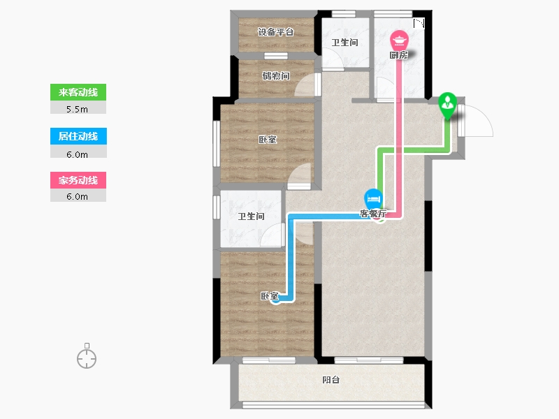 安徽省-合肥市-力高澜湖前城-82.11-户型库-动静线