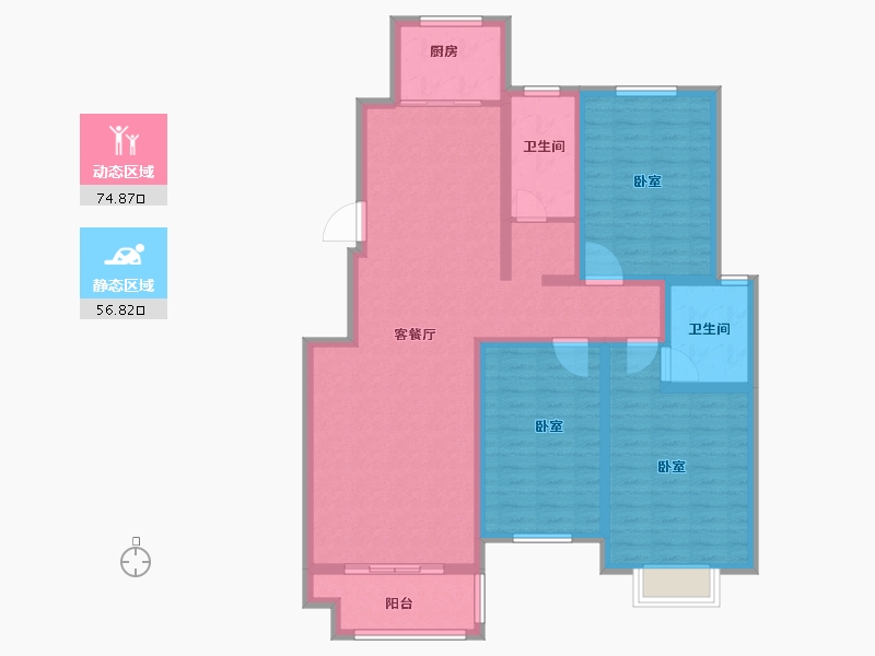 河南省-安阳市-内黄枣乡贵园-118.00-户型库-动静分区