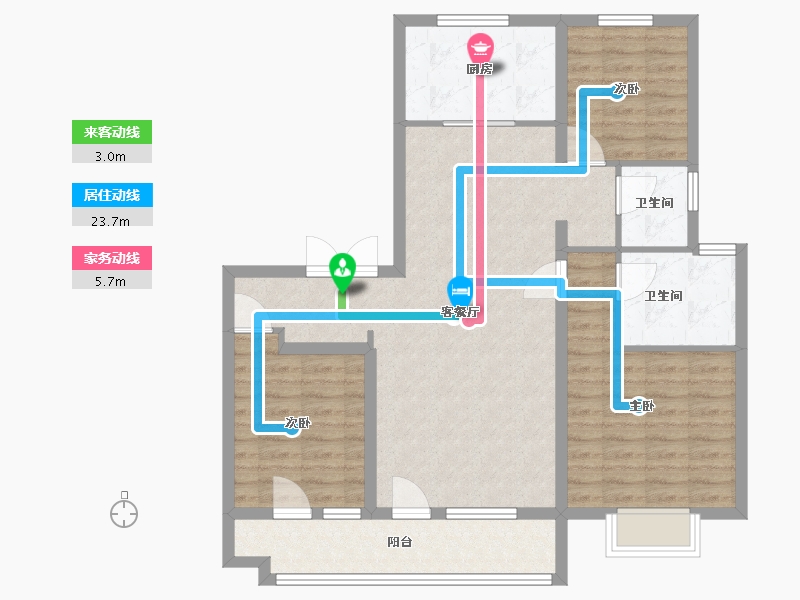 山东省-潍坊市-旭辉银盛泰博观熙岸-98.40-户型库-动静线