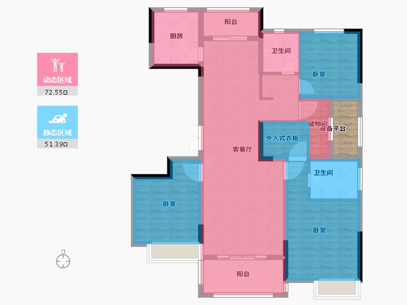 浙江省-绍兴市-光明海樾传奇-114.12-户型库-动静分区