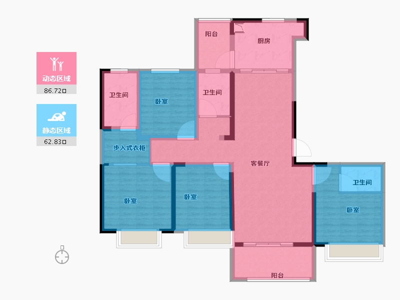 河南省-安阳市-佳田未来城和府-133.19-户型库-动静分区