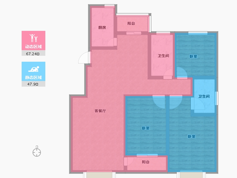 河南省-洛阳市-曌华水郡-102.00-户型库-动静分区