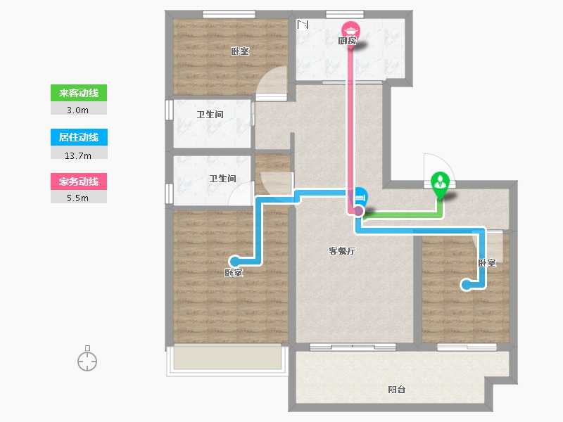 河南省-安阳市-碧桂园玺悦-102.00-户型库-动静线