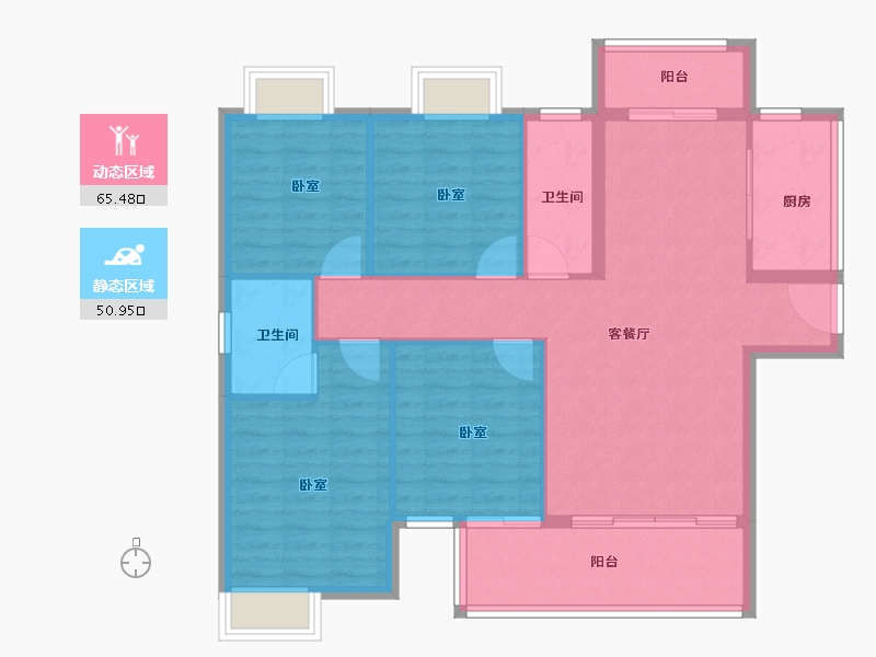 福建省-龙岩市-江南名府-106.00-户型库-动静分区