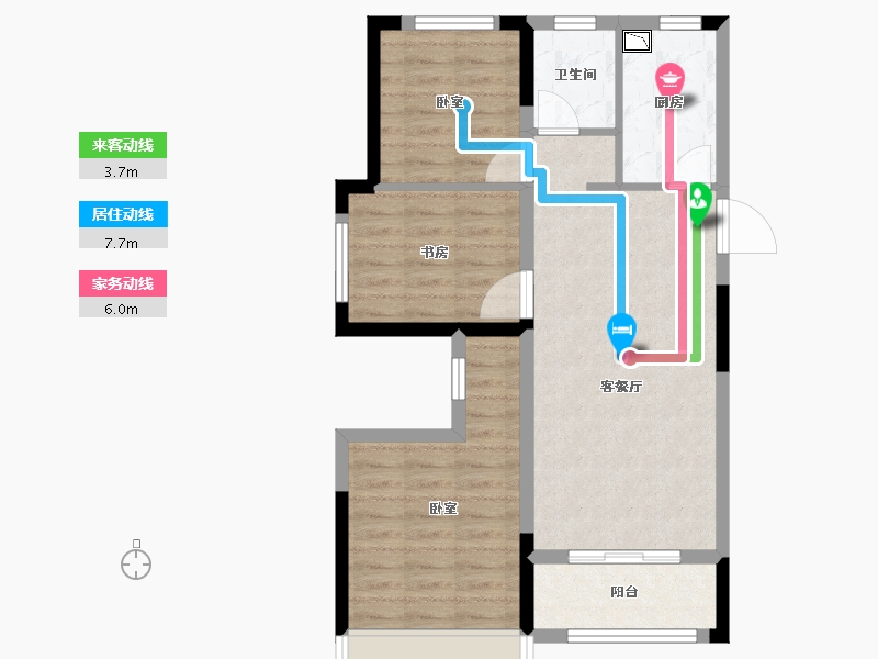 安徽省-合肥市-加侨悦湖公馆-68.37-户型库-动静线