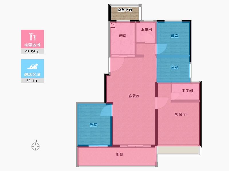 浙江省-绍兴市-阳光城碧桂园玺园-120.00-户型库-动静分区