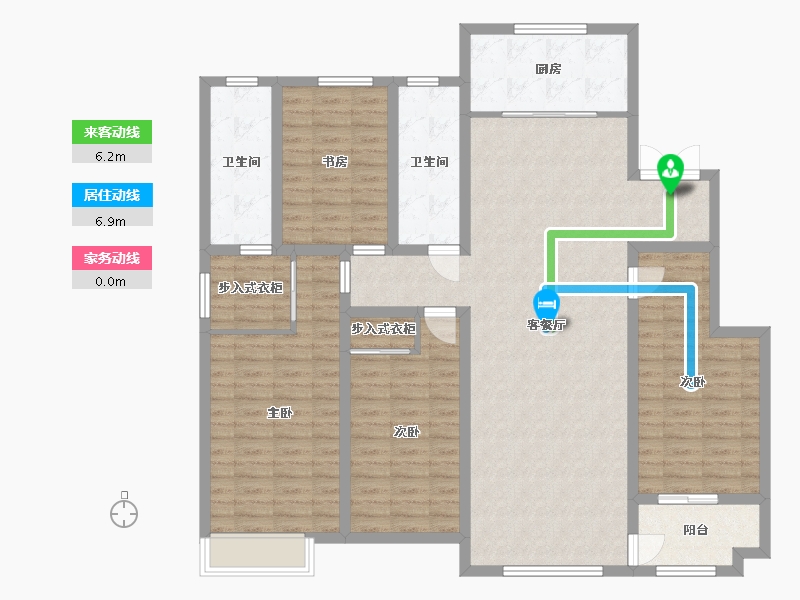 山东省-潍坊市-紫宸名郡-142.07-户型库-动静线