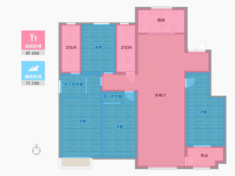 山东省-潍坊市-紫宸名郡-142.07-户型库-动静分区