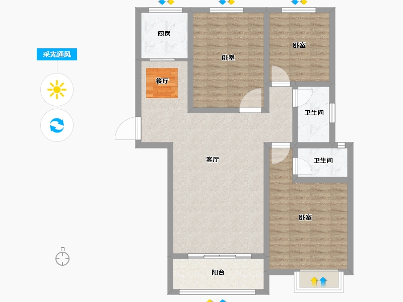 河南省-安阳市-上城公馆北郡-99.00-户型库-采光通风