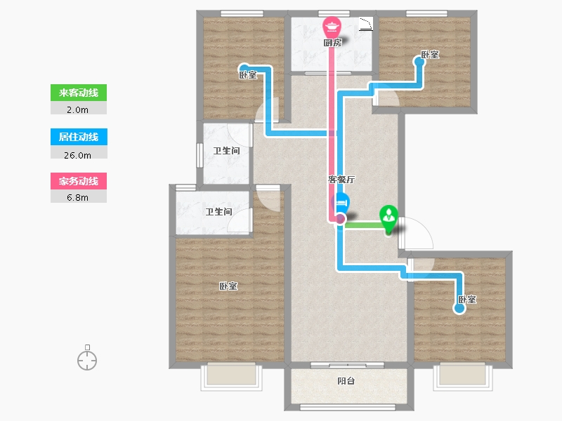 河南省-安阳市-内黄嘉洲城-129.38-户型库-动静线