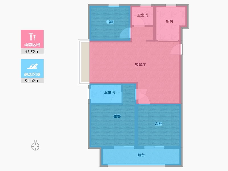 山东省-青岛市-中高名人书苑-92.00-户型库-动静分区