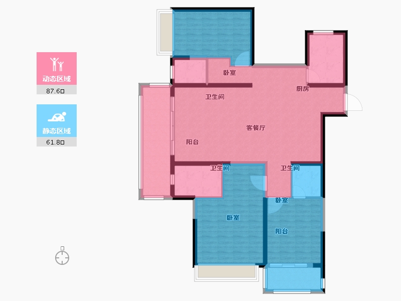 河南省-郑州市-亚星金运外滩-134.76-户型库-动静分区