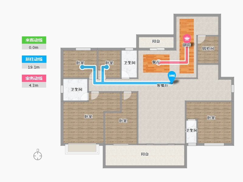 河南省-安阳市-林州碧桂园天麓-176.63-户型库-动静线