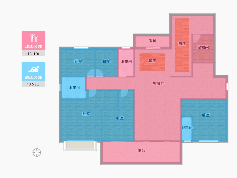 河南省-安阳市-林州碧桂园天麓-176.63-户型库-动静分区