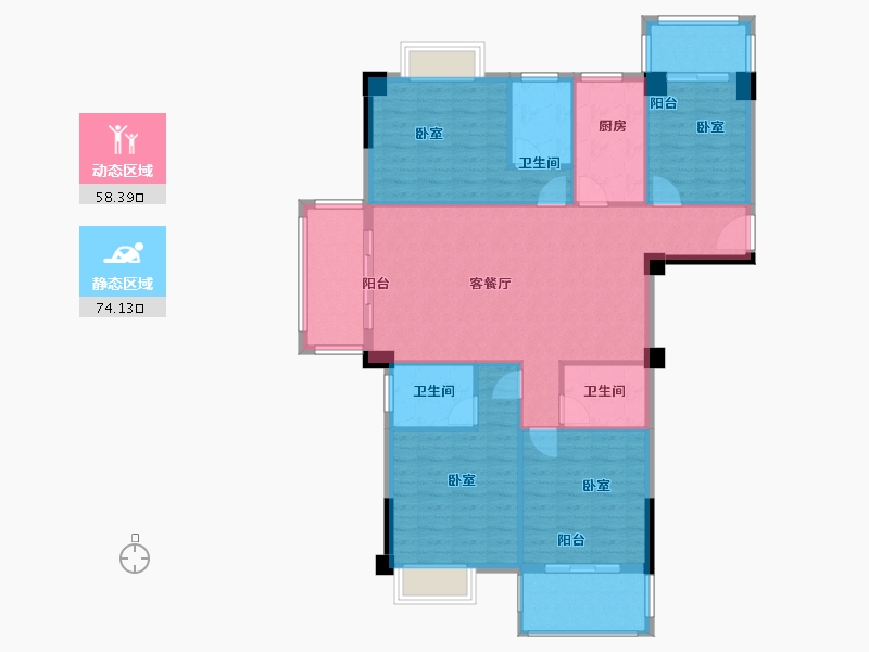 福建省-漳州市-兴博广场-120.52-户型库-动静分区