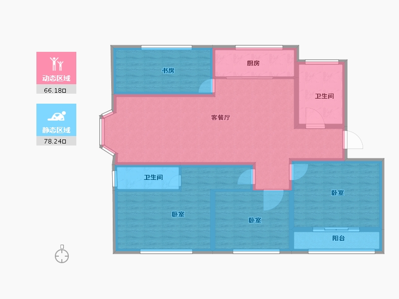 山东省-菏泽市-东明大洋福邸-130.00-户型库-动静分区