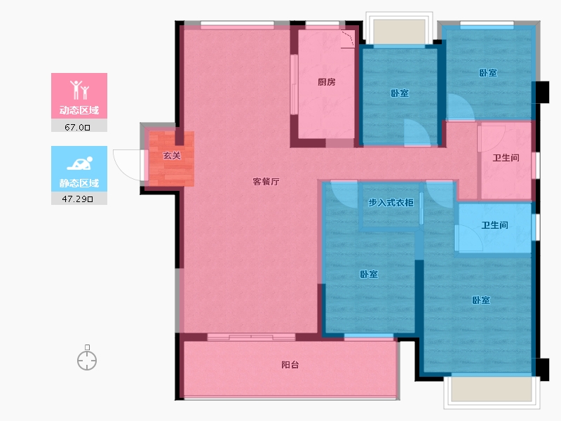 福建省-漳州市-中海上湾-102.00-户型库-动静分区