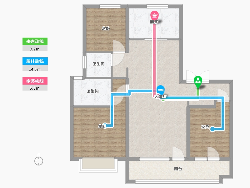 山东省-潍坊市-旭辉银盛泰博观熙岸-102.40-户型库-动静线