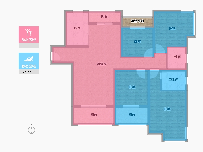 浙江省-绍兴市-天际海悦-104.01-户型库-动静分区