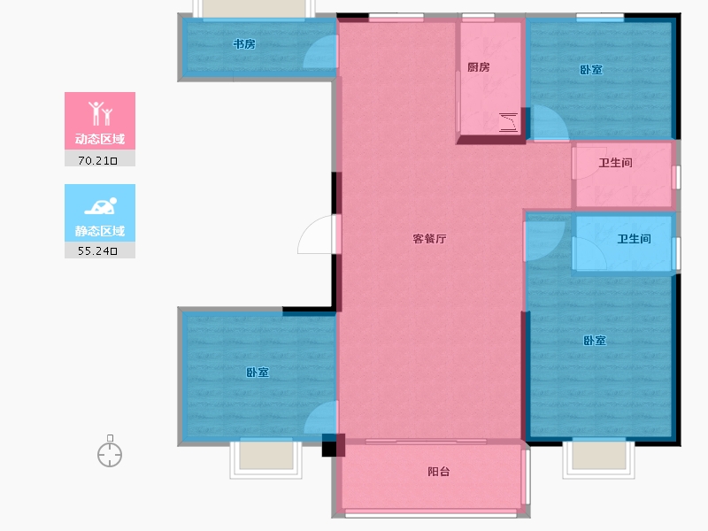 河南省-郑州市-巩义碧桂园-114.00-户型库-动静分区