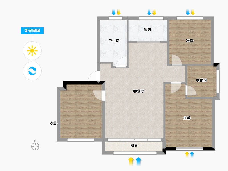 山东省-威海市-茂铭逸品学府-96.82-户型库-采光通风