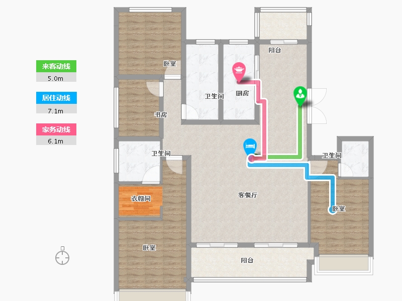 河南省-郑州市-中森蓝山玖玥-146.47-户型库-动静线