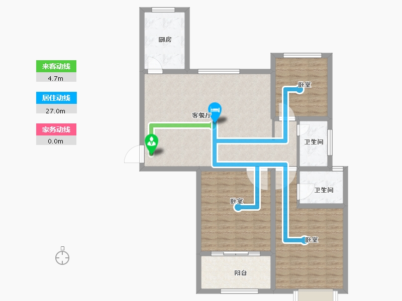 河南省-安阳市-旺龙荣盛华府-100.58-户型库-动静线