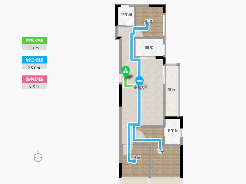 浙江省-绍兴市-随园二期-78.00-户型库-动静线