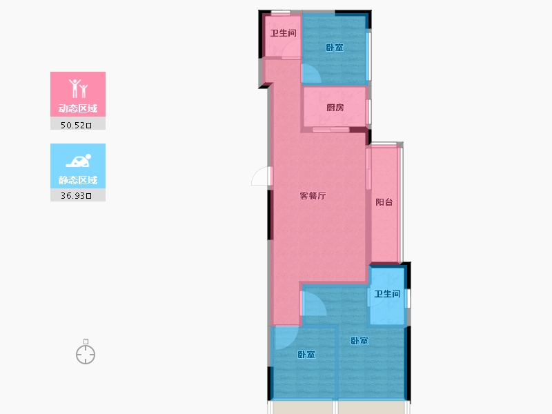 浙江省-绍兴市-随园二期-78.00-户型库-动静分区