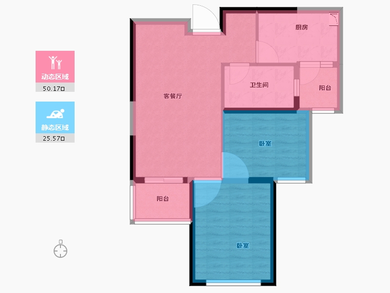 河南省-郑州市-恒大城-67.55-户型库-动静分区