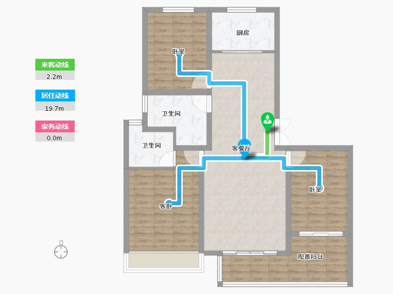 河南省-安阳市-领秀蓝岸-104.94-户型库-动静线